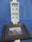 HANGING CORNER SHELF, HORSE PICTURE 22 X 18