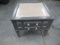 PAINTED GRAY MARBLE TOP END TABLE  25 X 25