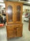 2 PC. CHINA CABINET W/ WOODEN SHELVES  38 X 18 X 73
