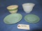 2 PC. JADITE , OLD COUNTRY BOWL W/ HAIRLINE CRACKS & MIXING BOWL