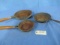 3 PC. CAST IRON PANS - ONE IS USA, TWO ARE TAIWAN