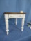 LANE FARM HOUSE  TABLE PAINTED WHITE WITH NATURAL WOOD TOP  24 X 28 X 25