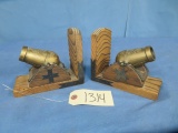 PAIR OF  CANNON BOOKENDS