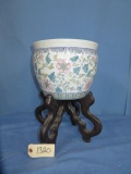 ORIENTAL PLANTER W/ STAND  16