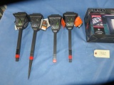 4 SOLAR LIGHTS, LIGHTED ADDRESS PLAQUE