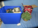 LARGE BOX OF CHRISTMAS ITEMS