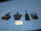 4 METAL WALL PCS. MARKED USA