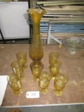 YELLOW VASE & GLASSES