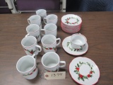 19 PCS. MUSEUM OF FINE ARTS CHRISTMAS CHINA