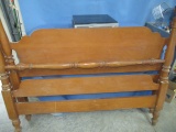DOUBLE BED W/ METAL RAILS
