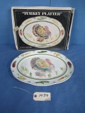 HAND PAINTED TURKEY PLATTER IN BOX