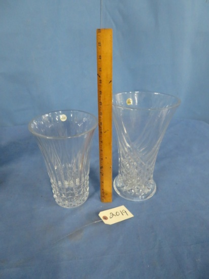 2 GLASS VASES CRISTAL D'ARQUES
