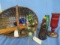 BASKET OF OLD BOTTLES