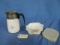 CORNINGWARE COFFEE POT & MISC. CORNINGWARE DISHES