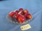 GLASS BOWL W/ FAKE APPLES