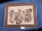 SIGNED BY LANSE PRINT OF HUMPHREY BOGART 30 X 24- FRAMED, BUT NO GLASS