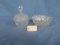 CLEAR CUT GLASS BOWL & CANDY DISH