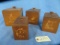 4 PC. WOODEN CANISTER SET