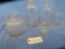 3 UNMARKED MILK BOTTLES & SNOW DRIFT GLASS JAR