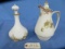 OHME SILESIA OLD IVORY TEA POT & DECANTER