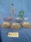 MISC. GLASS- IRIS & HERRINGBONE PC, GREEN DEPRESSION PC, CANDY DISH