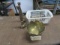 BRASS CANDLE HOLDERS & DISH