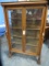 ANTIQUE OAK CHINA CABINET  W/ WOODEN SHELVES 40 X 16 X 60 T