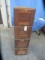 4 STACK ANTIQUE OAK WOODEN FILE CABINET