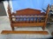 ANTIQUE WALNUJT BED - FULL W/ WOODEN RAILS