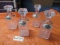 4 CRISTAL D'ARQUES FRANCE LIQUOR DECANTERS