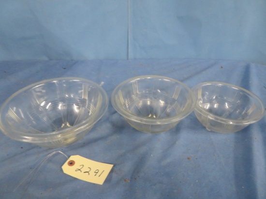 3 PC,. GLASS BOWLS