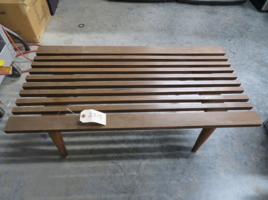 MID CENTURY SLAT TOP COFFEE TABLE