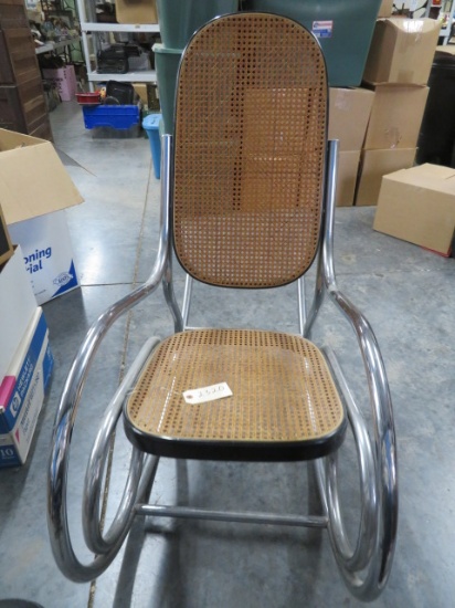 CANE BACK METAL ROCKER