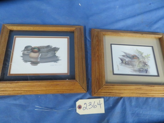 2 SMALL DUCK PRINTS  13 X 11