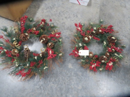 2 CHRISTMAS WREATHS