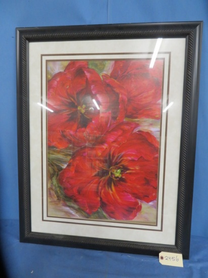 FRAMED POPPY PRINT  30 X 38