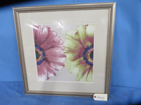 FRAMED POPPY PRINT  25 X 28