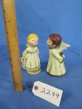 PAIR OF KISSING ANGELS - ONE IS MUSICAL