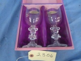 MICKEY & MINNIE MOUSE GLASS SET
