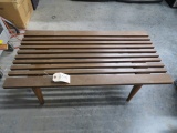 MID CENTURY SLAT TOP COFFEE TABLE