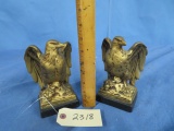 PAIR OF BRASS EAGLE BOOKENDS