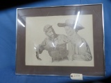 SIGNED BY LANSE HUMPHREY BOGART & LAUREN BACALL FRAMED 30 X 24