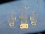 MONOGRAMED PITCHER & GLASSES