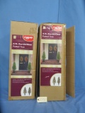 2- 4 FT. PRE LIT CLEAR POTTED TREES