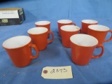 8 PCS. PYREX COFFEE MUGS