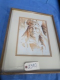 FRAMED 70'S PRINT  17 X 21