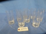 8 PCS. MONOGRAMMED BEVERAGE GLASSES