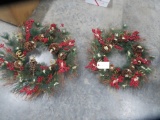 2 CHRISTMAS WREATHS