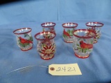 6 CHRISTMAS CANDLE VOTIVES