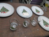 CHRISTMAS PLATES & GLASSES